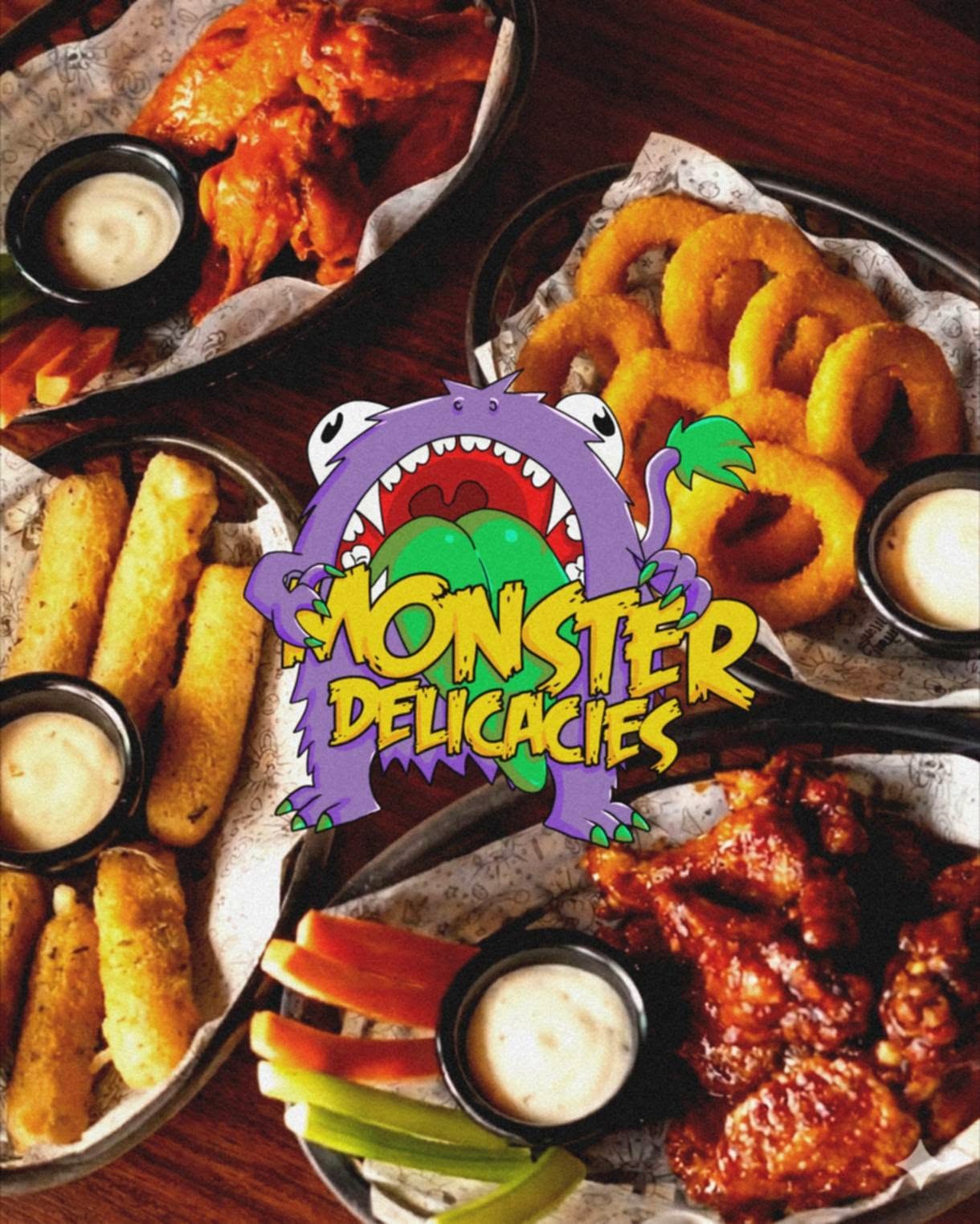 Aros, dedos y alitas Monster