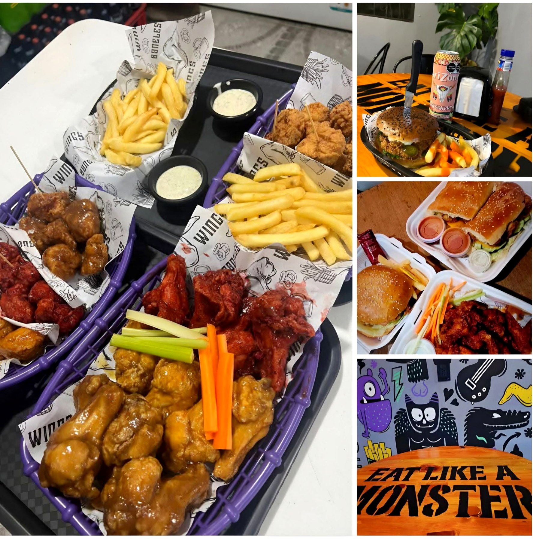 Platter de alitas y boneless